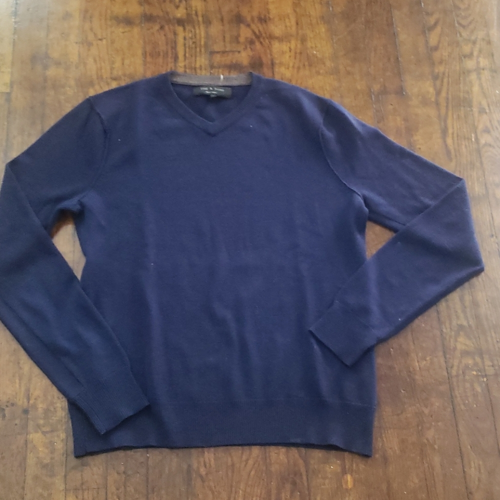 rag & bone v-neck navy blue size medium